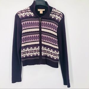 Telluride Clothing Co. | Vintage Purple Front Zip Sweater